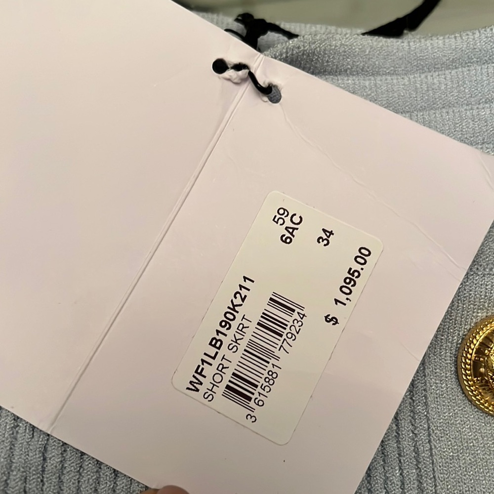 Beautiful skirt grey.size 34.BALMAIN.